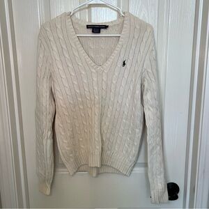 Ralph Lauren Cream Cable Knit Sweater